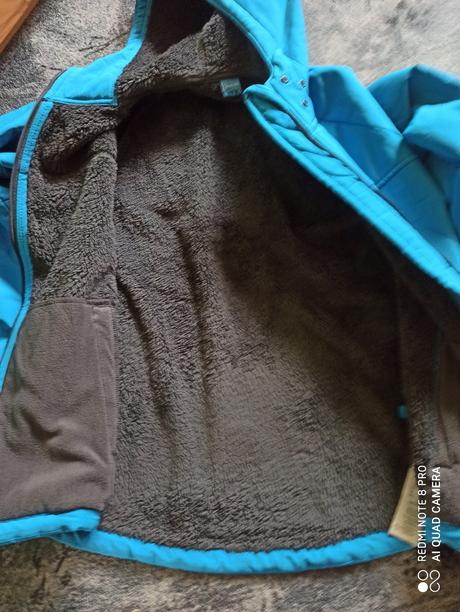 Softshelová bunda s kožíškem, kik,158