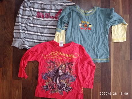 Trička s dlouhým rukávem - cena za všechny, 98