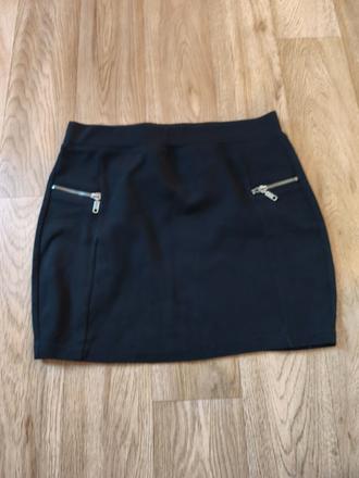 Černá minisukně se zipy 170/176, s/m, takko,170