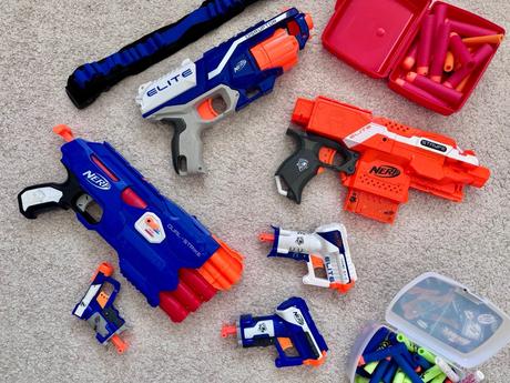 Pistole nerf blastery, set, 
