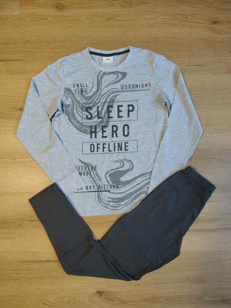 Chlapecké dvojdílné bavlněné dlouhé pyžamo c&a 170, c&a,170