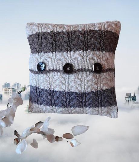 Pletený povlak na polštář chunky knit, 