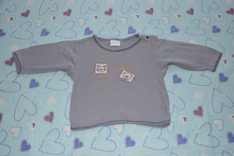 Šedé tričko dl. rukáv, se zvířátky, 86