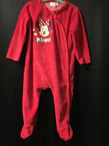 Vel. 86 sametový overal s minnie mouse, 86