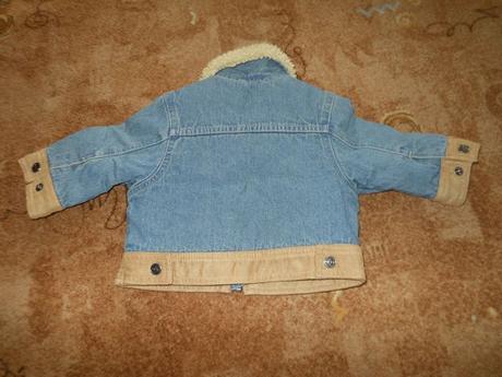Džínová bundička s kožíškem, next,68
