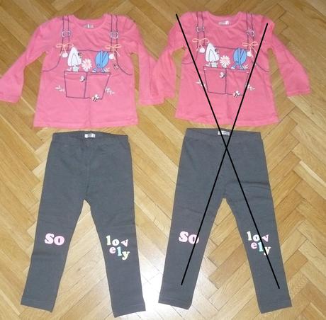 1x komplet triko a legíny dvojčata, pepco,92