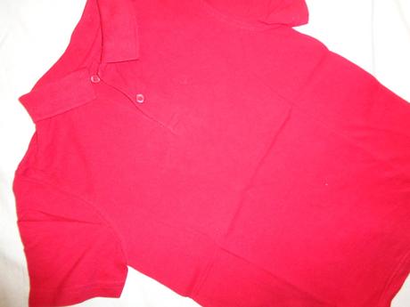 Jahodově červené límečkové tričko, f&f,140