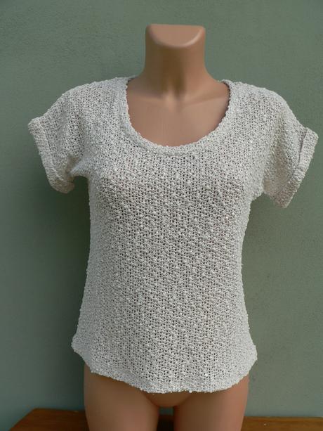 Smetanový svetříkový top mango - vel.s/36, mango,s