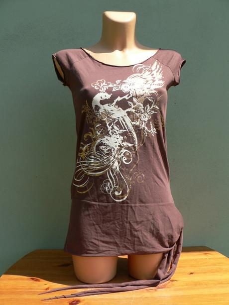 Dlouhý hnědý top amisu - vel.s, amisu,s