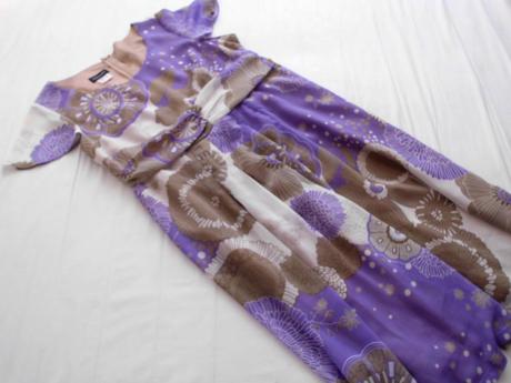 Fialovo-béžové šaty, l