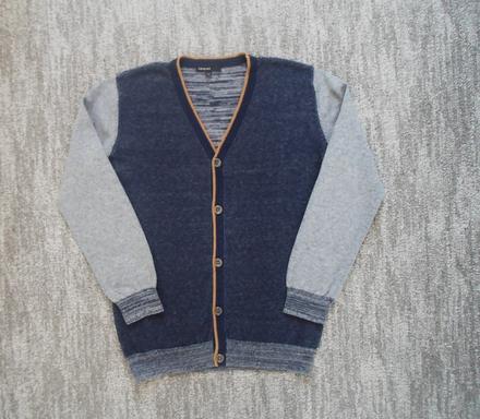 Modrý svetr svetřík knoflíčky, marks & spencer,146