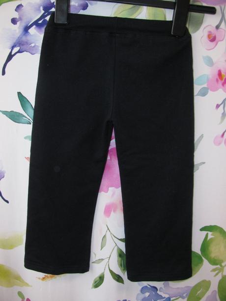 Legínové černé 7/8 tepláky, 116