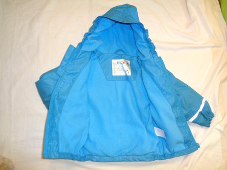 Tyrkysově modrá nepromokavá bunda 98/104, lupilu,98