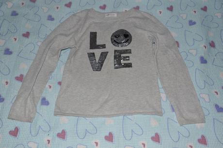 146 152 šedý bavlněný svetřík s měnícím obrázkem, h&m,146