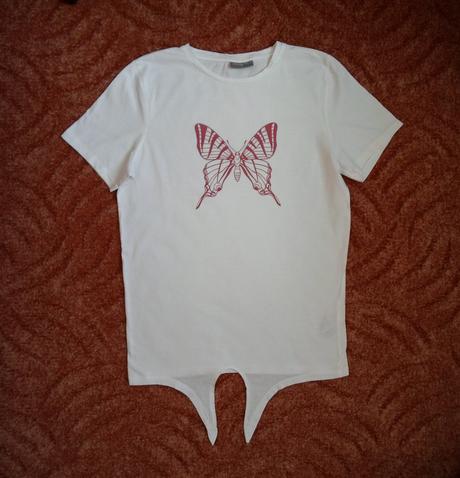 Bílé tričko triko krátký rukáv, 170