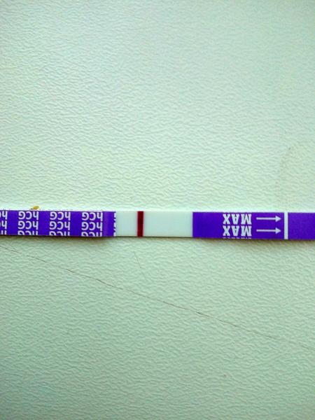 Vidíte něco na mamatestu z odpolední moči?