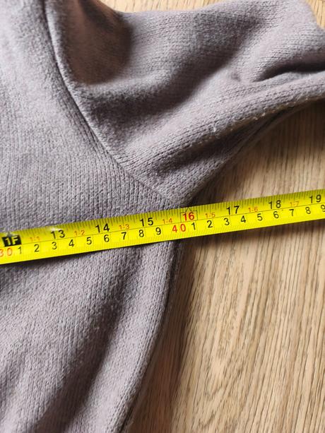 Hnědé lila svetrové šaty 146-158, 152