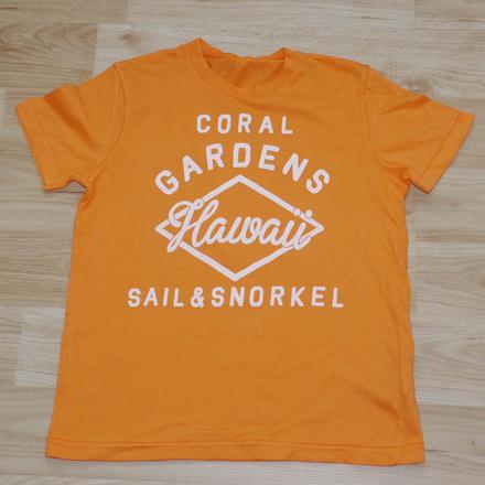 Tricko oranzove benetton vel.m 7-8 let, benetton,134