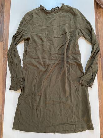 Khaki šaty s prostřiženými zády, nebo tunika, vel, h&m,s