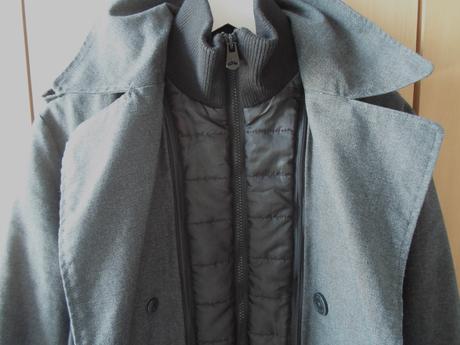 Šedý pánský kabát bunda, house,s