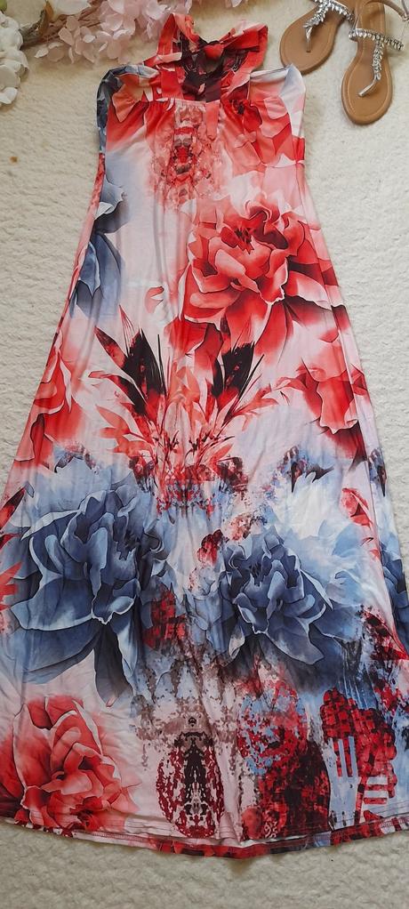 Flam mode společenské dlouhé šaty s kamínky, xl