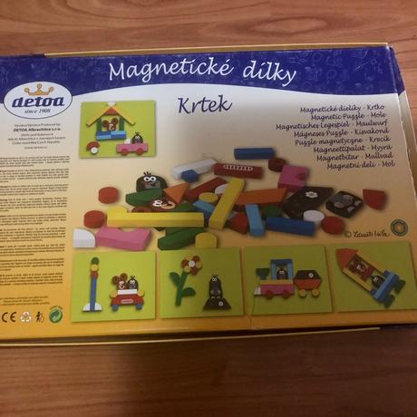 Magnetická skládačka krtek,