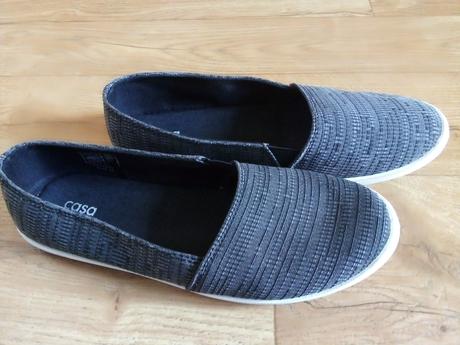 Plátěné slip-on baleríny, 38