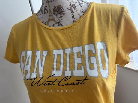 Hořčicově žluté tričko san diego h&m 158/164, h&m,158