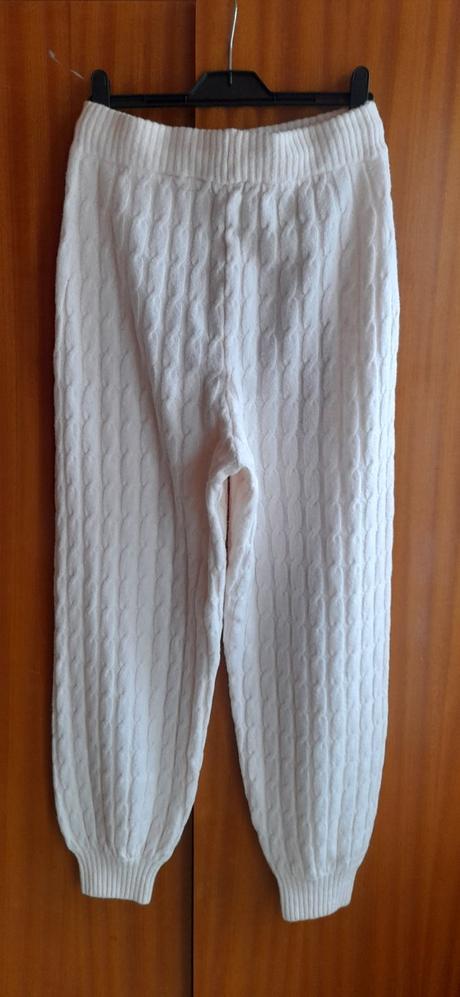 H&m pletené kalhoty jogger s copánkovým vzorem, h&m