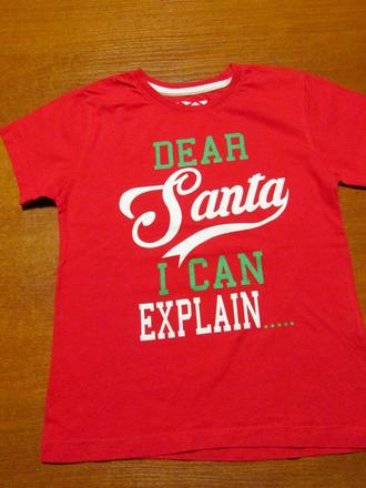 Vánoční triko vel 116-122, 122