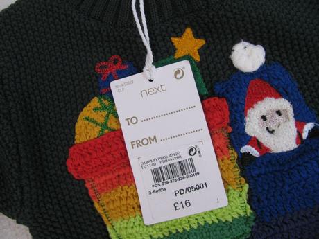 Tmavě zelený svetřík,skřítek s vánoč.dárky, 68