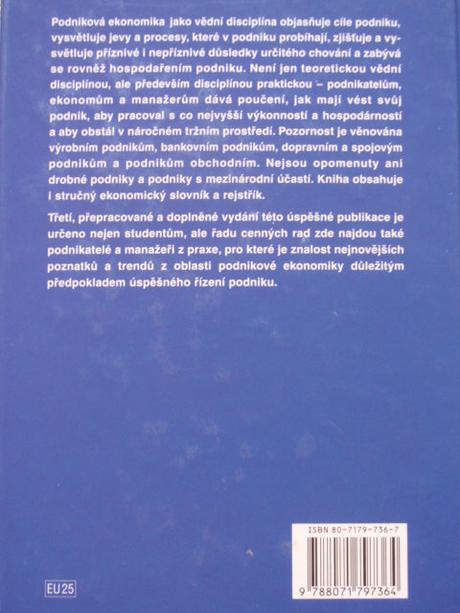 Kniha podniková ekonomika, 