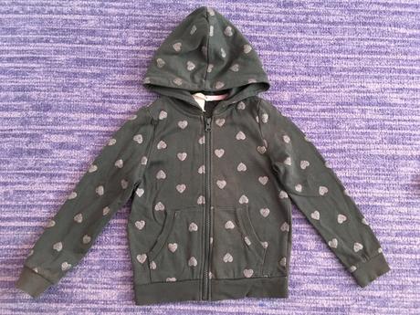 Mikina se srdíčky, h&m,110