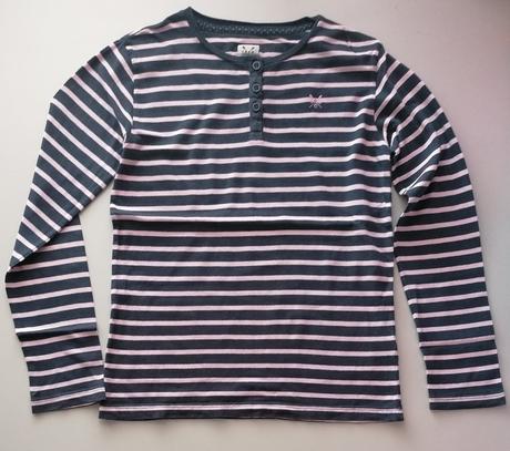 Pruhované tričko zn. crew vel 140 - 146, 140
