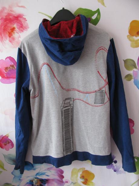 Dětská, oboustranná bavlněná mikina s kapucí, desigual,164
