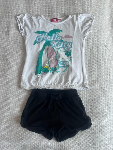 Tričko hello kitty a kraťasy vel. 98/2-3 r, hello kitty,98