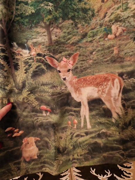 Khaki šaty se srnečkou, c&a,134