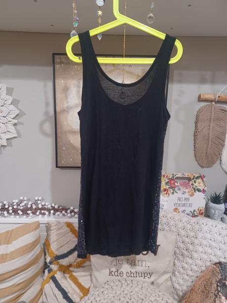 Dlouhý top s flitry 158 / xxs-xs, 158