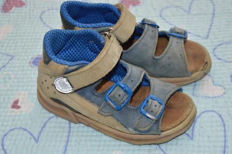 Modrohnědé celokožené sandálky essi, essi,26