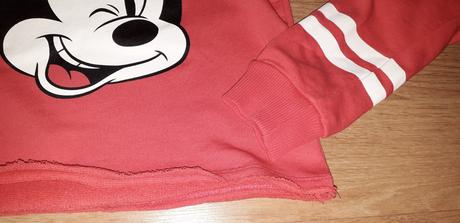 Crop mikina mickey, h&m,146