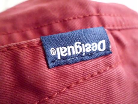 Chino  bordovo červené  l-xl, desigual,l