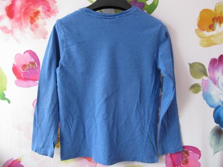 Dětské modré bavlněné tričko v.122/128, h&m,122