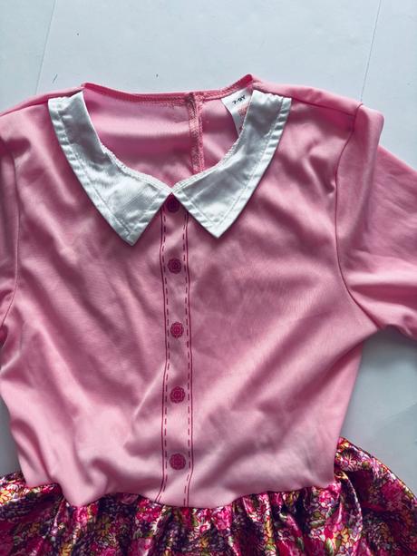 An14/ kostym šaty s květy - v.7/9 let,