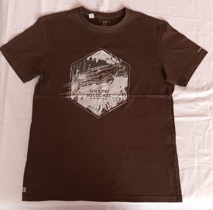 Dívčí/dámské triko hnědé kr. rukáv jelen decathlon, decathlon,m