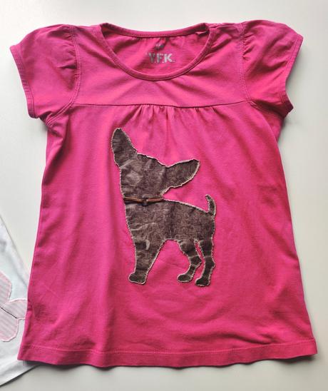 2x obrázkové triko s krátkým rukávem vel. 128, 128