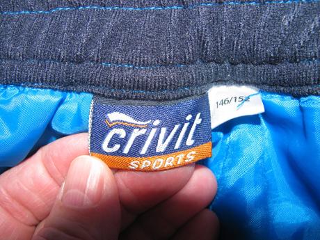 Chlapecké modré lyžařské kalhoty, oteplovačky, crivit,152