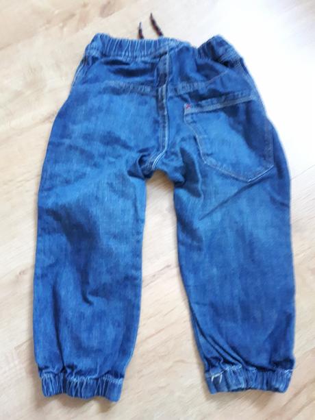 Bezva pohodlné džíny rifle do gumy, h&m,98