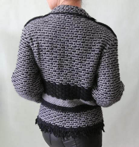 Kabátový svetr na zip mikaella ess vel.40, l