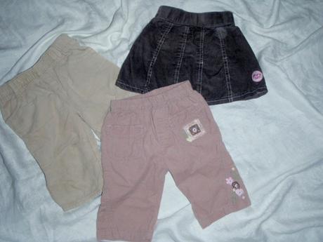 Trio krásných manžestrových kousků pro holčičku, next,68