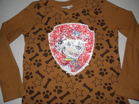 Chlapecké tričko tlapková patrola s flitry vel.128, nickelodeon,128